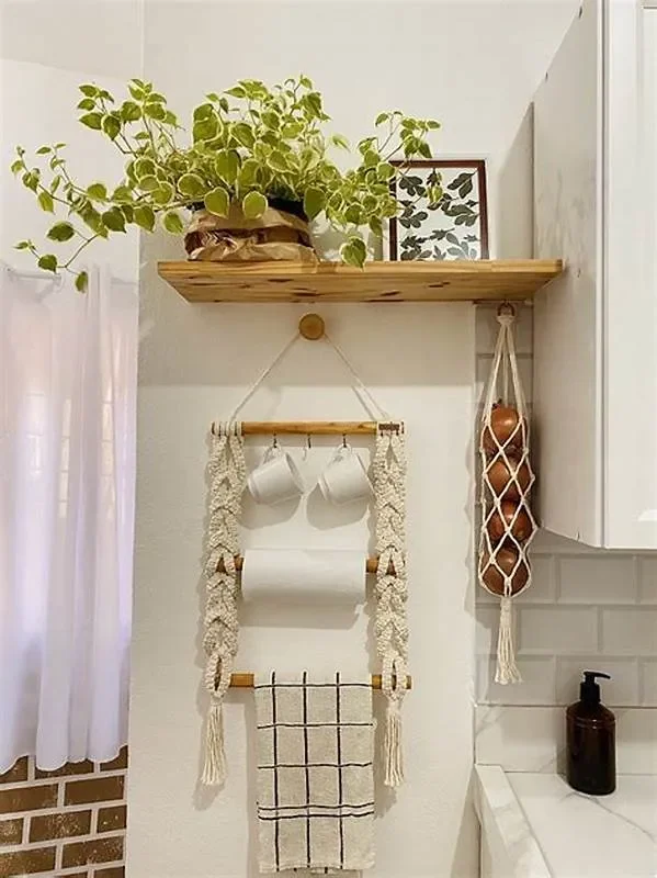 Kệ Treo Tường Handmade Từ Gỗ Hoặc Dây Thừng