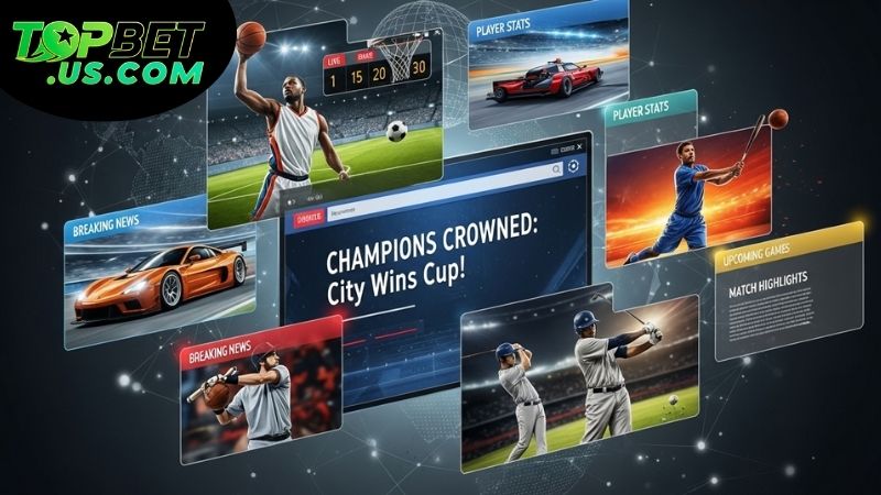 Cách truy cập mục tin tức thể thao tại Topbet